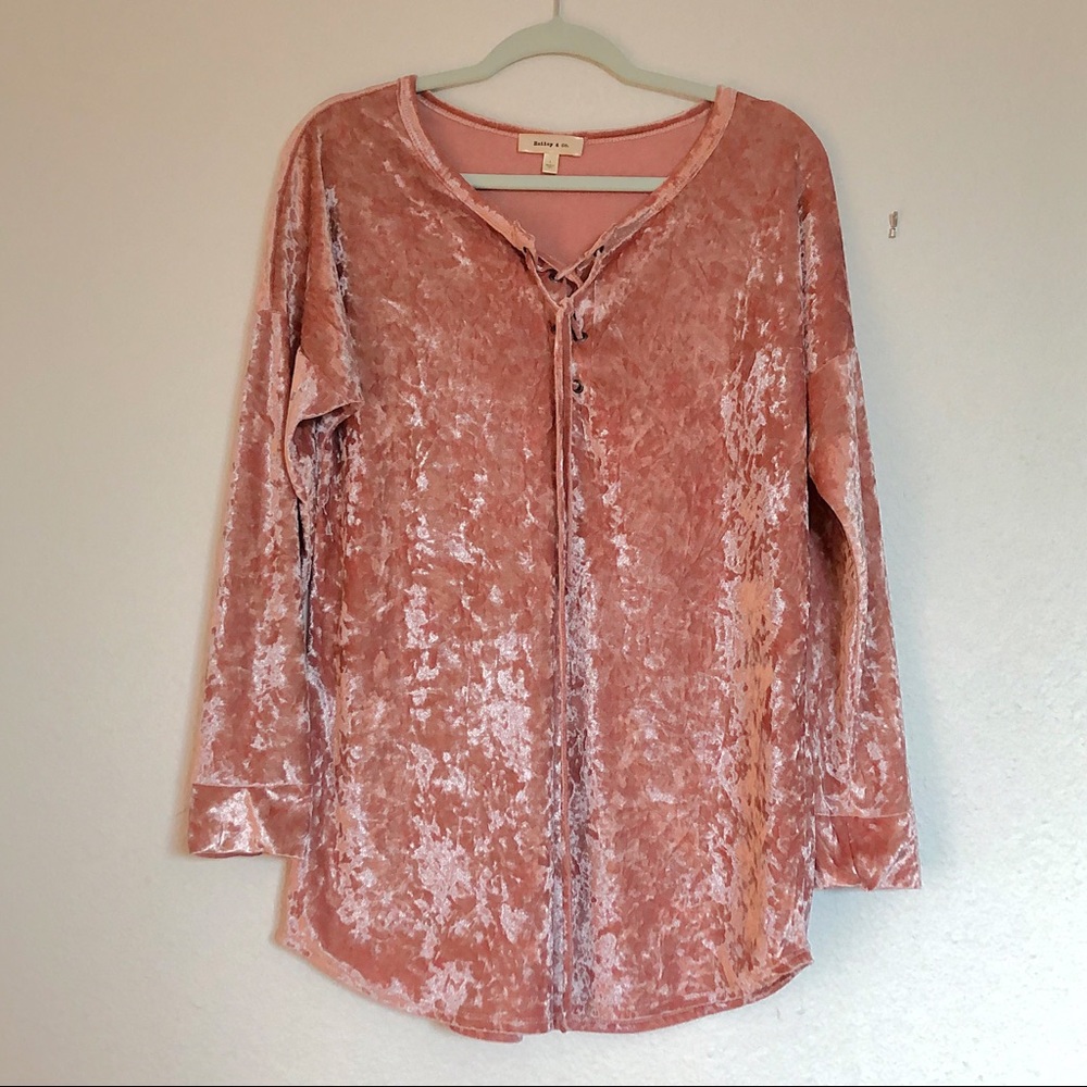 Velvet Long Sleeve Top